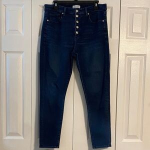 LOFT Dark Blue High Rise Jeans